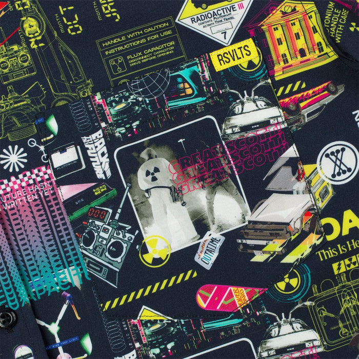 RSVLTS Back To The Future Short Sleeve Shirt Back to the Future "Flux Overload" – KUNUFLEX Short Sleeve Shirt Back to the Future "Flux Overload" – KUNUFLEX Short Sleeve Shirt