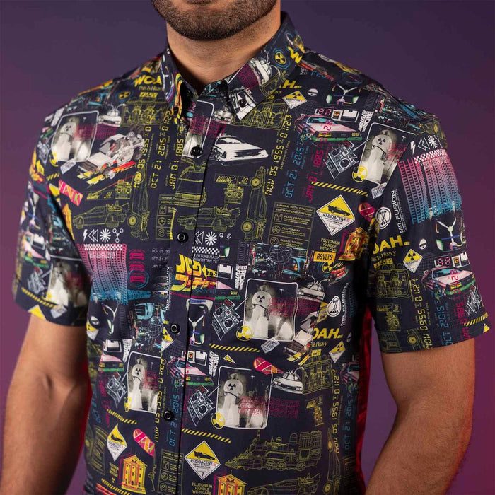 RSVLTS Back To The Future Short Sleeve Shirt Back to the Future "Flux Overload" – KUNUFLEX Short Sleeve Shirt Back to the Future "Flux Overload" – KUNUFLEX Short Sleeve Shirt