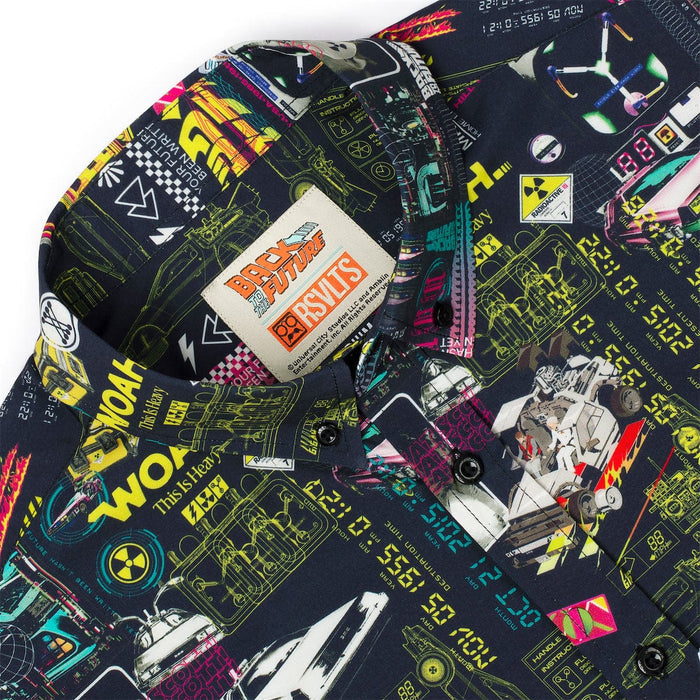 RSVLTS Back To The Future Short Sleeve Shirt Back to the Future "Flux Overload" – KUNUFLEX Short Sleeve Shirt Back to the Future "Flux Overload" – KUNUFLEX Short Sleeve Shirt