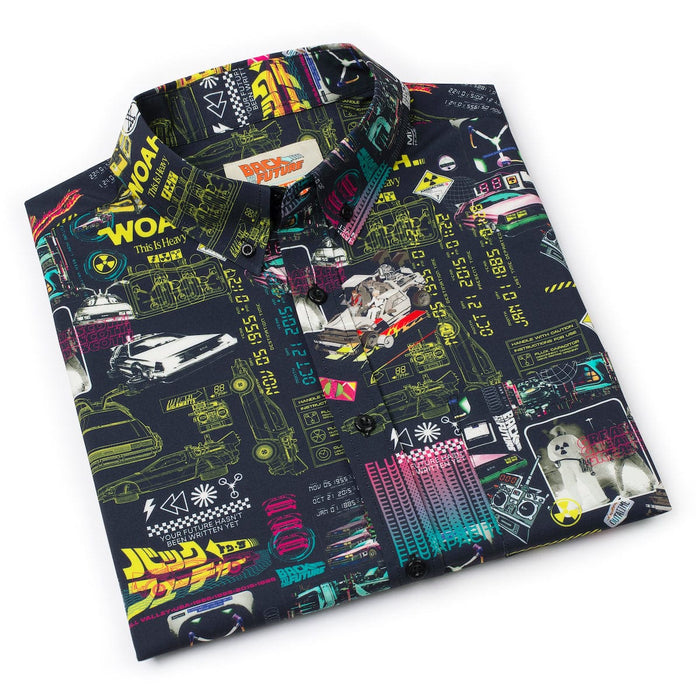 RSVLTS Back To The Future Short Sleeve Shirt Back to the Future "Flux Overload" – KUNUFLEX Short Sleeve Shirt Back to the Future "Flux Overload" – KUNUFLEX Short Sleeve Shirt