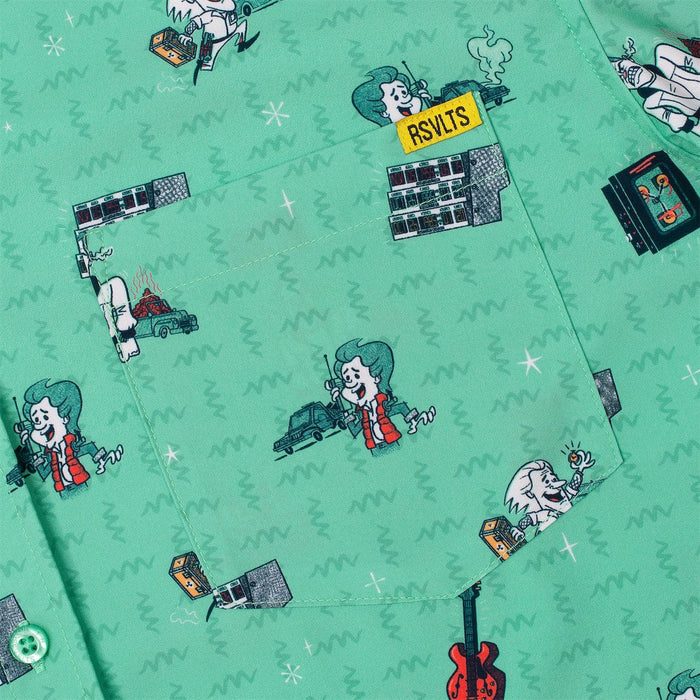 RSVLTS Back To The Future Short Sleeve Shirt Back to the Future "Hill Valley Hijinks" – KUNUFLEX Short Sleeve Shirt Back to the Future "Hill Valley Hijinks" – KUNUFLEX Short Sleeve Shirt