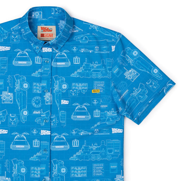 RSVLTS XS Back To The Future Short Sleeve Shirt Back to the Future "If My Calculations Are Correct" – KUNUFLEX Short Sleeve Shirt Back to the Future "If My Calculations Are Correct" – KUNUFLEX Short Sleeve Shirt