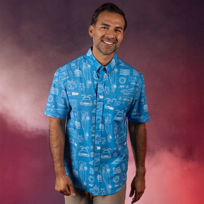 RSVLTS Back To The Future Short Sleeve Shirt Back to the Future "If My Calculations Are Correct" – KUNUFLEX Short Sleeve Shirt Back to the Future "If My Calculations Are Correct" – KUNUFLEX Short Sleeve Shirt