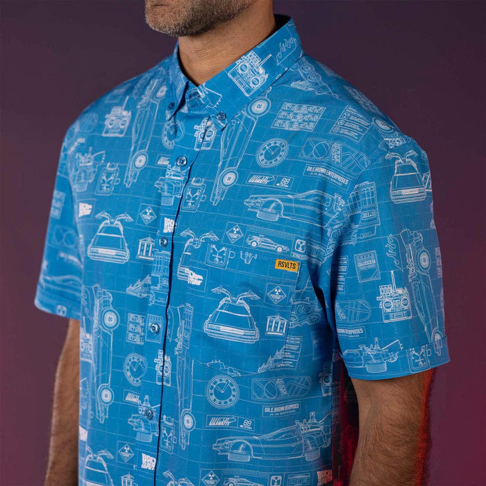 RSVLTS Back To The Future Short Sleeve Shirt Back to the Future "If My Calculations Are Correct" – KUNUFLEX Short Sleeve Shirt Back to the Future "If My Calculations Are Correct" – KUNUFLEX Short Sleeve Shirt