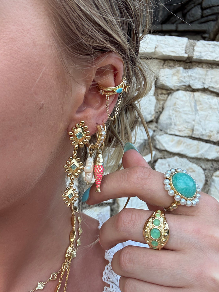 Bali Ring in Aqua