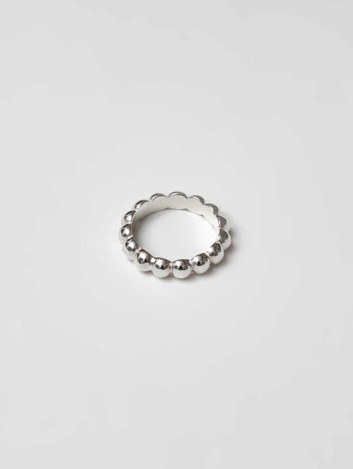 Wolf Circus Unisex Men's Everyday Unisex Stackable Bold Beaded Ball Ring 925 Sterling Silver | Ball Ring in Sterling Silver-Rings-wolfcircus.com