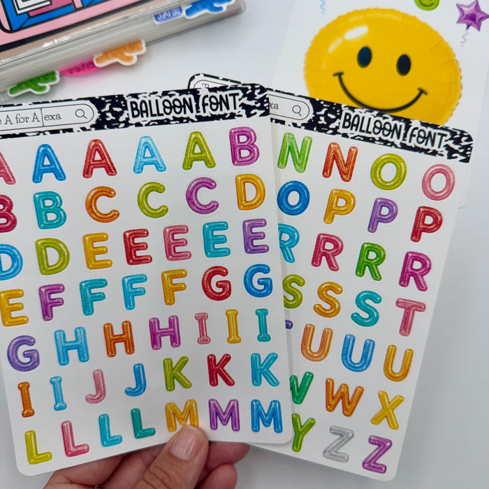 Balloon Font Stickers
