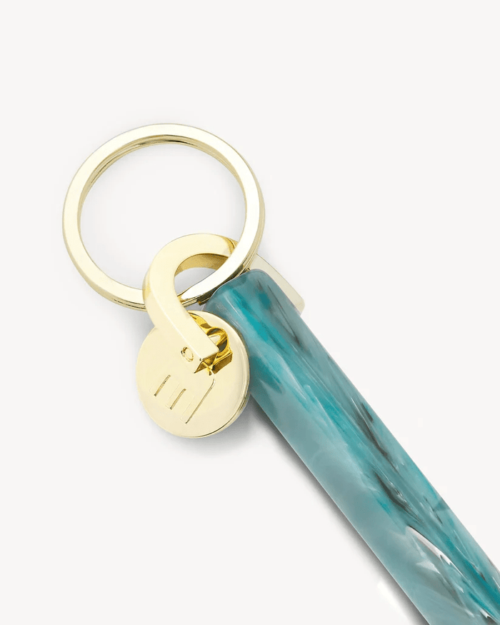 Bar Keychain in Jadeite - Gold