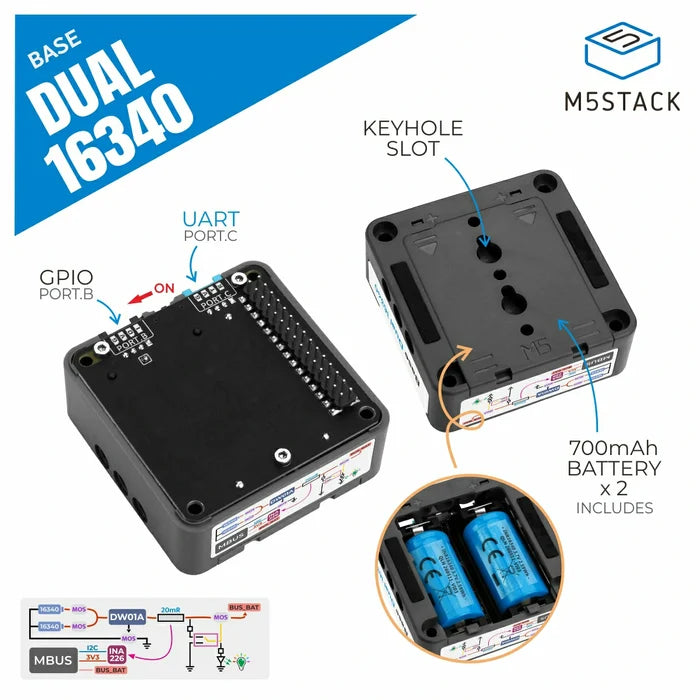 Base Dual 16340 (1400 mAh)