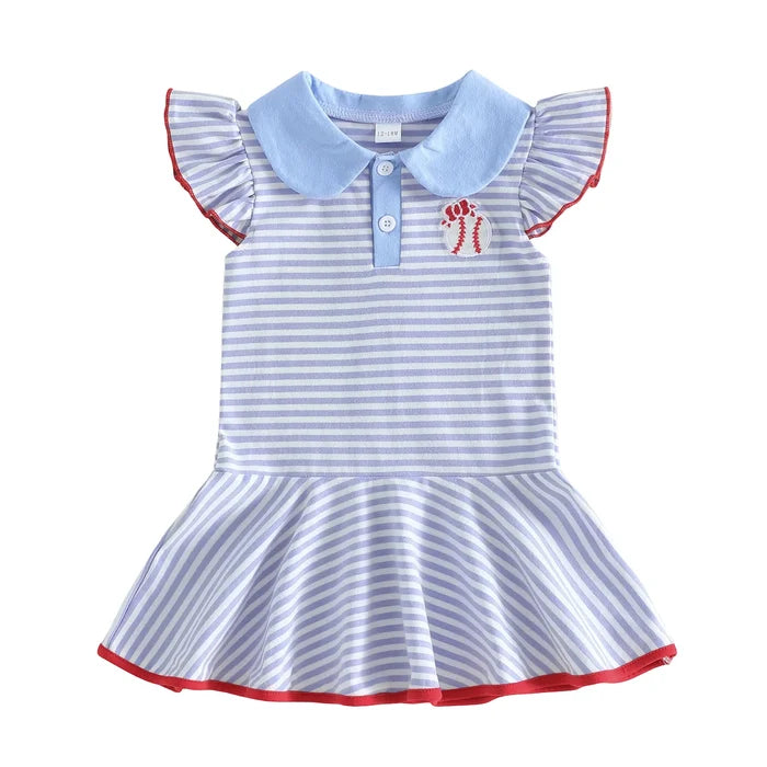 BASEBALL Striped Dress