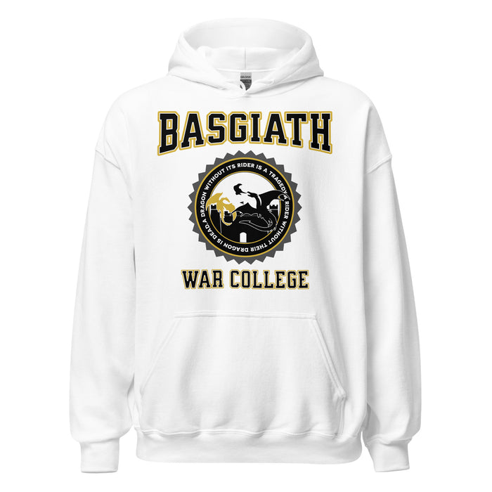 Basgiath War College Hoodie - The Bean Workshop - Basgiath War College Varsity Hoodie Fourth Wing Fan Gift, Black Gold Seal Dragon Hoodie, Bookish Streetwear Premium Style, Dragon Rider Collegiate Cozy Hoodie Fantasy Book Lover, Empyrean Series, Fall Winter Bookish Fandom Wear, fourth wing, Fourth Wing Fandom, Gift for Fantasy Reader, hoodie, Navarre War College Varsity Badge, rebecca yarros, Rider Dragon Flight Graphic Hoodie, Varsity Collegiate Aesthetic