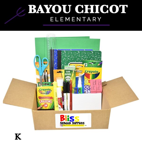 Bayou Chicot Elementary - Kindergarten School Supply Kits