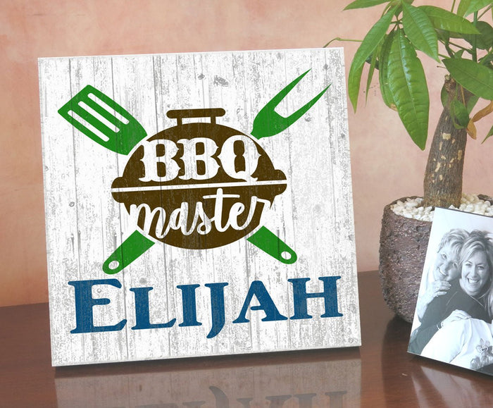 Custom BBQ Master Sign Personalized Barbecue Grill Gift Idea - Broad Bay Personalized Gifts Shipped Fast