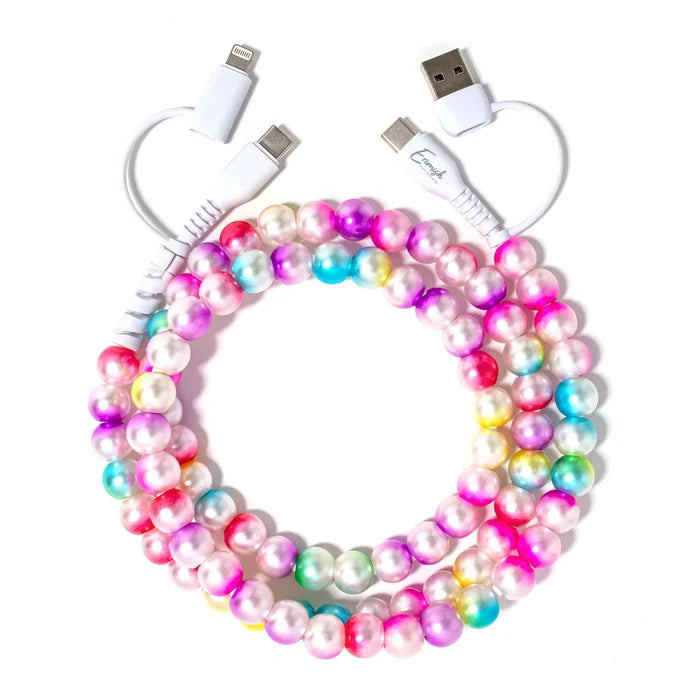 Beaded Phone Charger Unicorn 6.6ft
