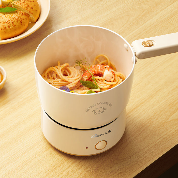 Bear 1.2 Travel Cooker, Travel Pot, Travel jug, Multi Cooker, Mini Steamboat with Ceramic coated inner pot (DRG-V12Z1)