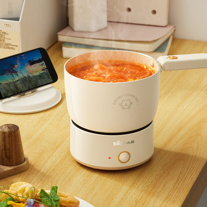 Bear 1.2 Travel Cooker, Travel Pot, Travel jug, Multi Cooker, Mini Steamboat with Ceramic coated inner pot (DRG-V12Z1)