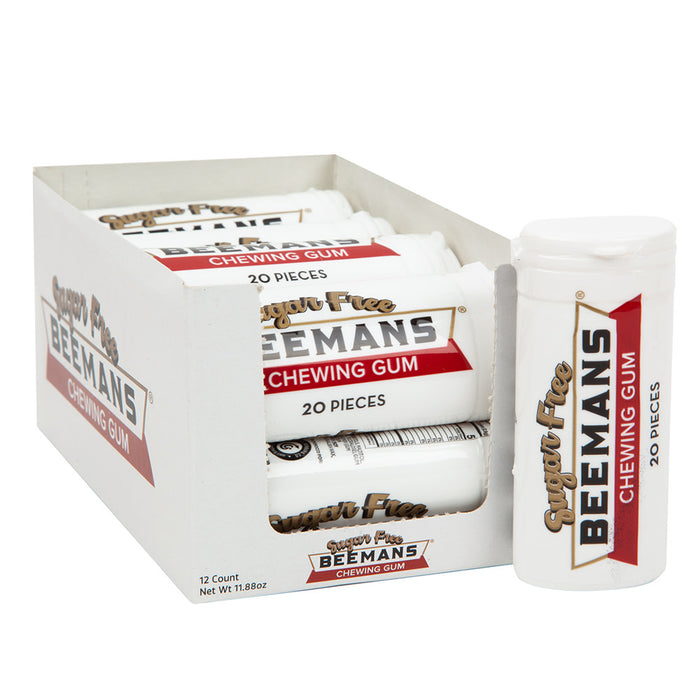 Beeman's Sugar Free Chewing Gum 20 Piece Tubes - 12 Count
