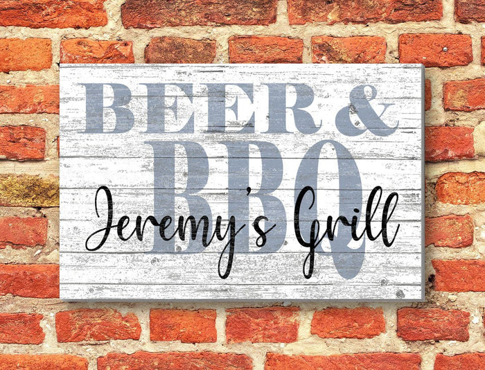 Custom Beer and Barbecue sign