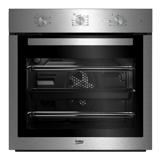 Beko AeroPerfect™ 60cm Built-in RecycledNet™ Single Fan Oven | BBIF16100X Beko Oven Euronics Ireland
