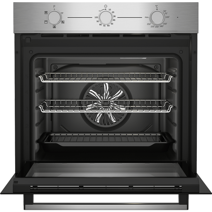 Beko AeroPerfect™ 60cm Built-in RecycledNet™ Single Fan Oven | BBIF16100X Beko Oven Euronics Ireland