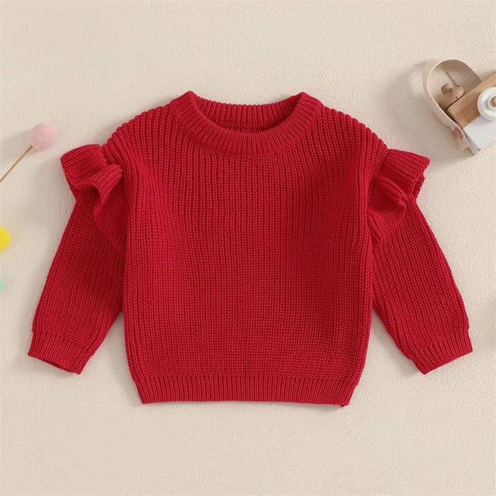 BELLA Ruffle Knitted Sweater