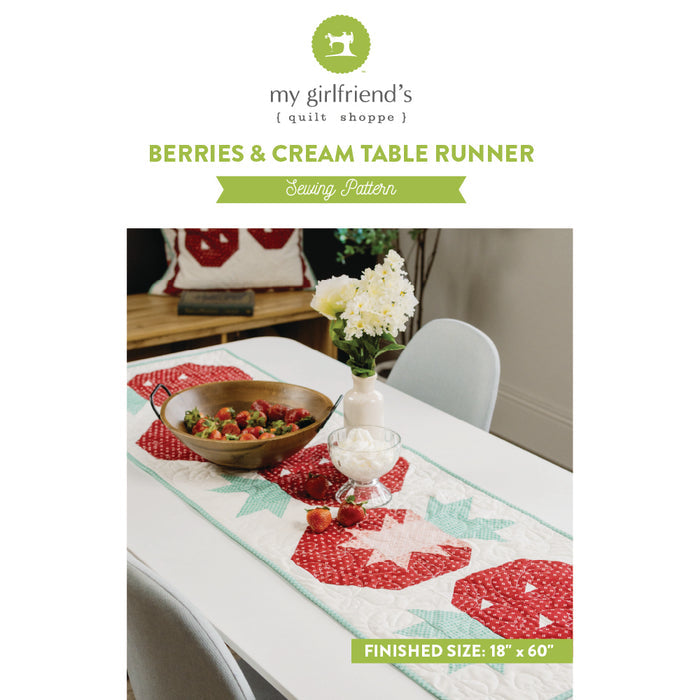 Berries & Cream Table Runner (Downloadable Sewing Pattern)