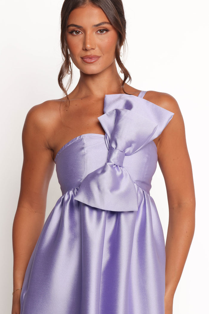Petal and Pup USA DRESSES Betina Bow Front Maxi Dress - Lilac