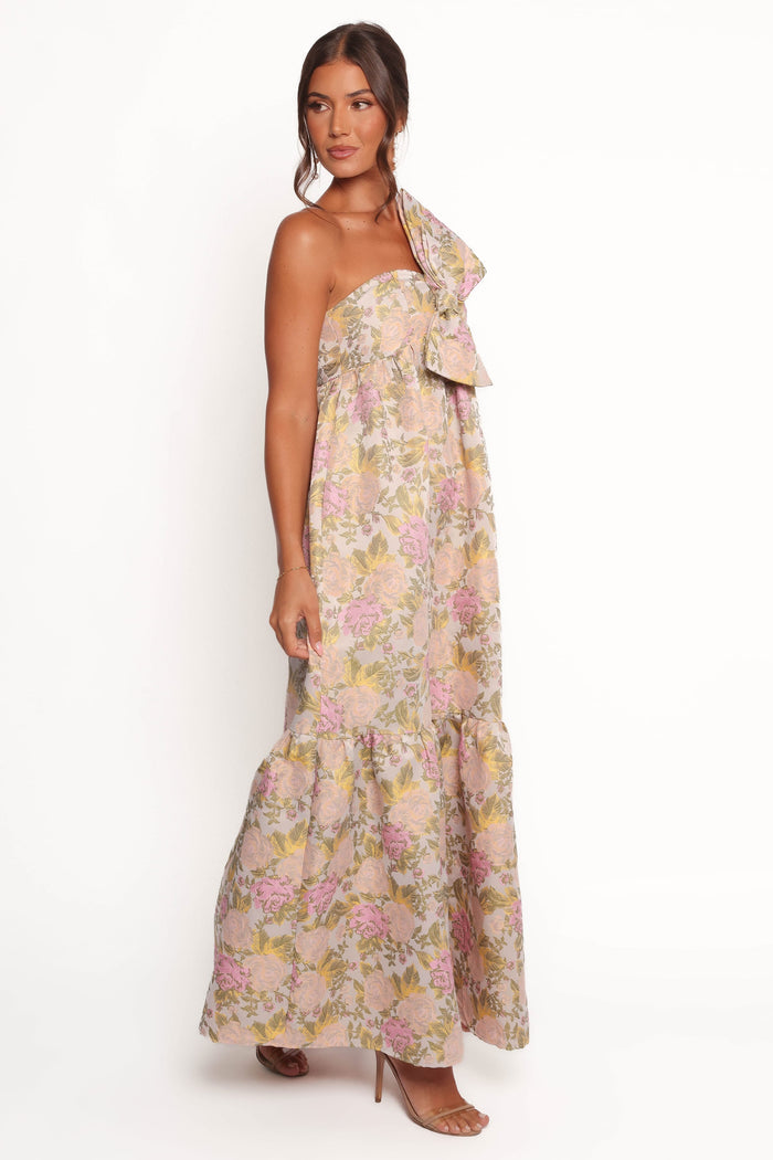 Petal and Pup USA DRESSES Betina Bow Front Maxi Dress - Multi Floral