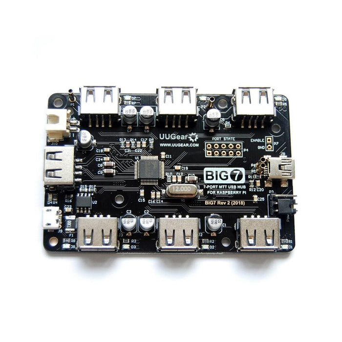 Big7 - 7-port MTT USB Hub For Raspberry Pi [discontinued] by UUGear - The Pi Hut