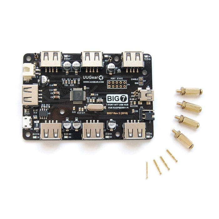 Big7 - 7-port MTT USB Hub For Raspberry Pi [discontinued] by UUGear - The Pi Hut