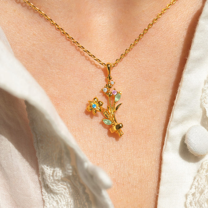 Birth Month Flower Necklace Bundle