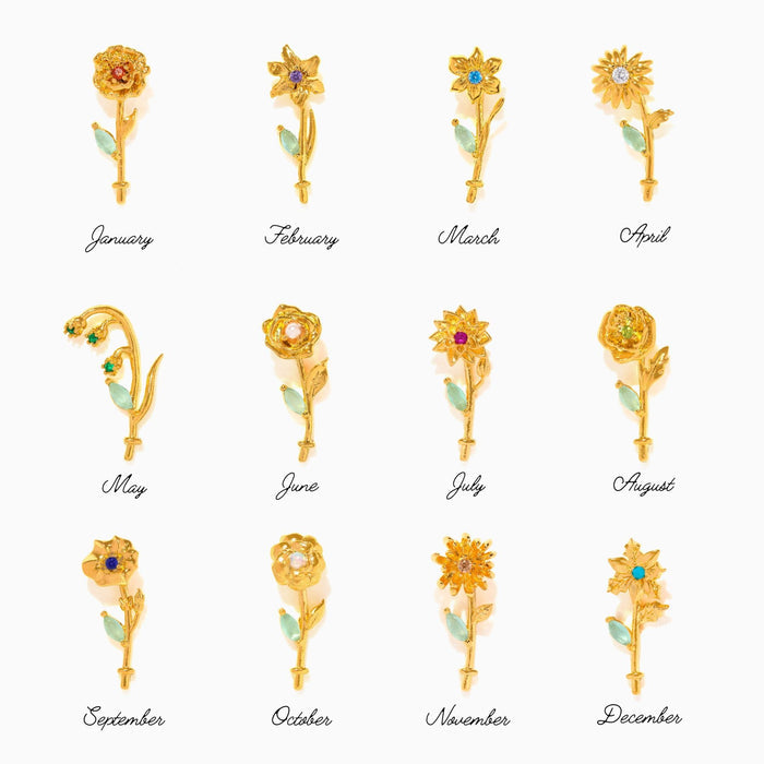 Birth Month Flower Necklace Bundle