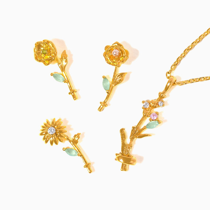 Birth Month Flower Necklace Bundle