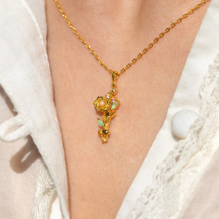Birth Month Flower Necklace Bundle