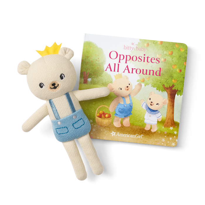 Bitty Baby® Doll #2 in Soft Blue + Bear Friend & Board Book