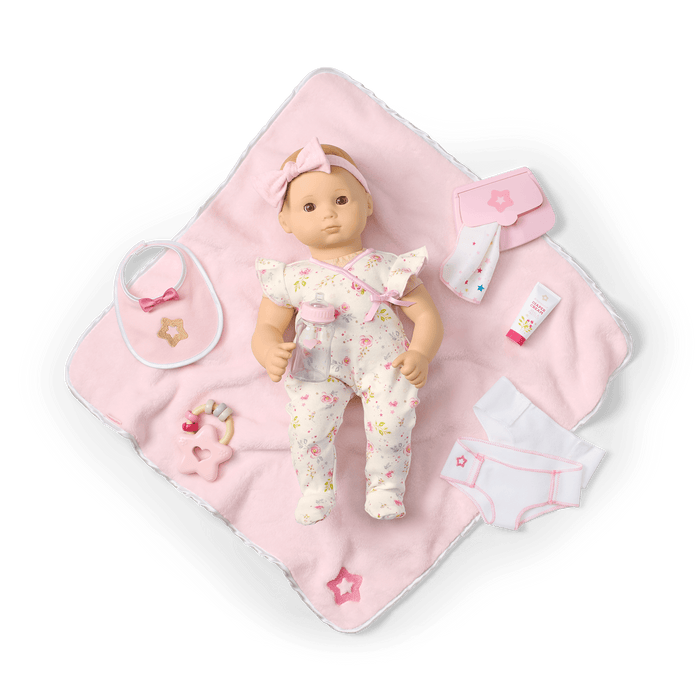 Bitty Baby® Doll #6 with red hair Care & Play Set