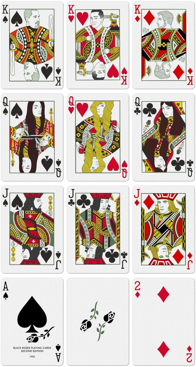 Black Roses 2nd Immergrün Edition Playing Cards by Daniel Schneider