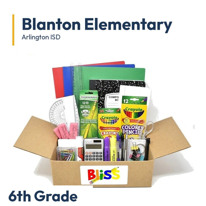 Blanton Elementary 6th Grade School Supply Kit