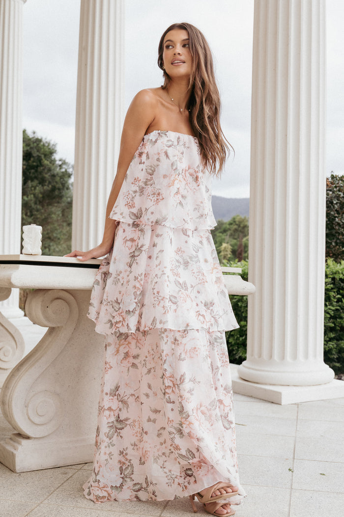 Petal and Pup USA DRESSES Bloom Strapless Maxi Dress - Floral
