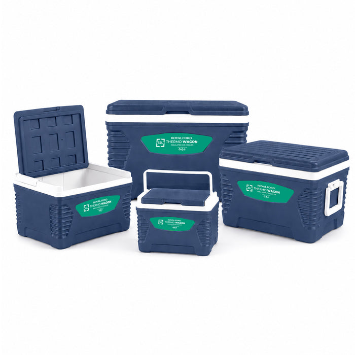 Blue 4-Piece Insulate Ice Cooler Box Set (5L, 14L, 32L, 62L)