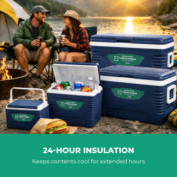Blue 4-Piece Insulate Ice Cooler Box Set (5L, 14L, 32L, 62L)