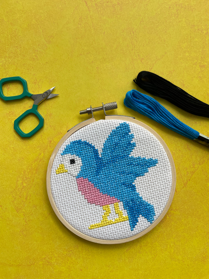 Blue Bird Counted Cross Stitch Leaflet