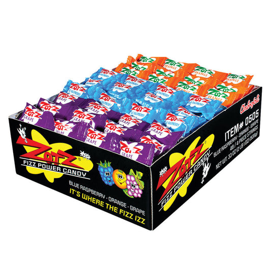Blue Raspberry Orange & Grape Zotz - 48ct