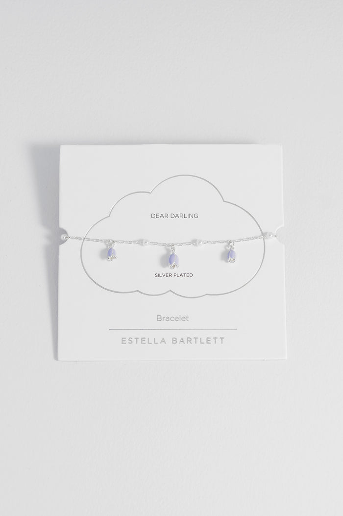 Bluebell Bracelet with Pearl Beaded Chain