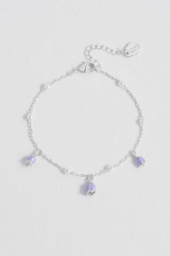 Bluebell Bracelet with Pearl Beaded Chain
