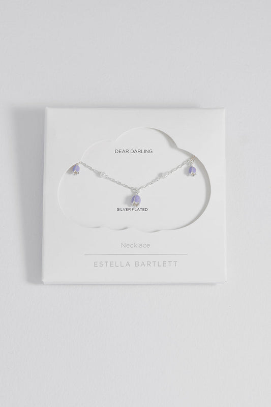 Bluebell Necklace with Pearl Beaded Chain