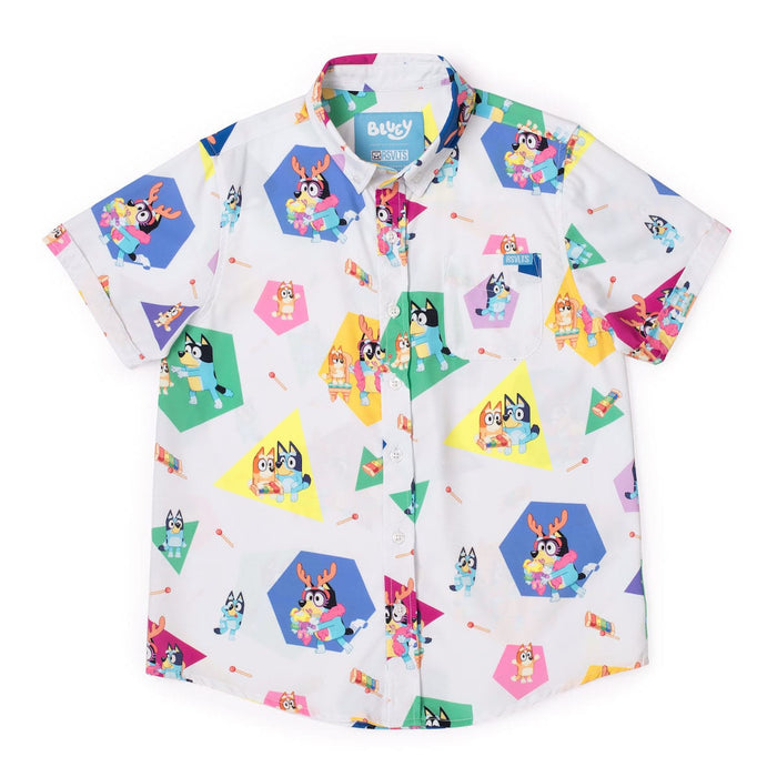 RSVLTS XS Bluey Youth Short Sleeve Shirt Bluey "Magic Xylophone" Youth – KUNUFLEX Short Sleeve Shirt