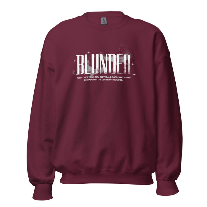 Blunder Sweatshirt - The Bean Workshop - Blunder Folklore Sweatshirt, Book Lover Gift, Bookworm Merch, Cottagecore, Dark Academia, Elspeth Spindle, Gothic Apparel, One Dark Window, Rachel Gillig Inspired Merch, Sweatshirt, Trendy, Winter Reading
