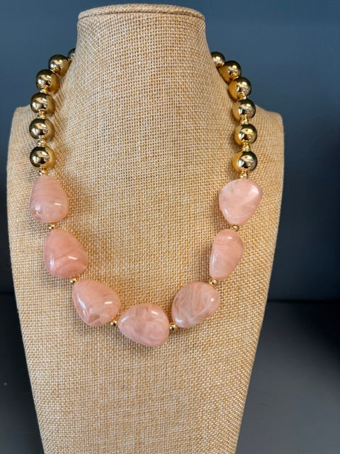 Blush luxe necklace