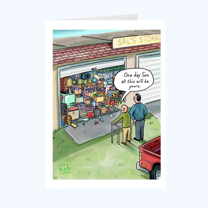 Bob Eckstein: "One day Son all this will be yours." - 5x7 Greeting Cards